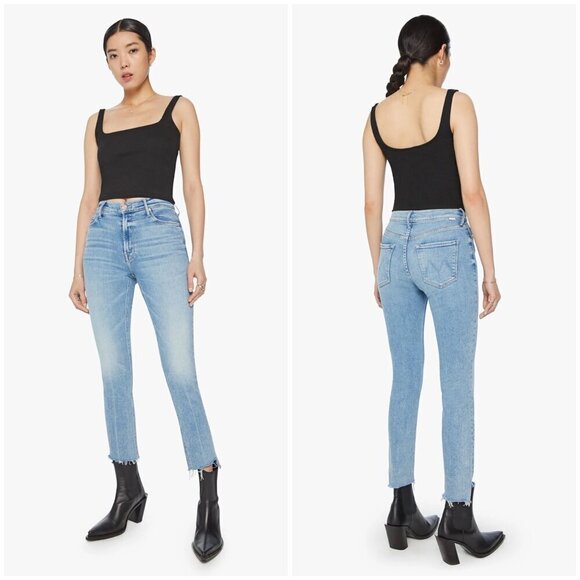 💕MOTHER💕 The Mid Rise Dazzler Ankle Step Fray Jeans ~ Ropin' & Ridin' 30 NWT - Picture 2 of 16